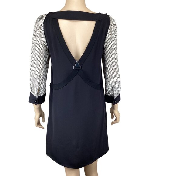 Marc By Marc Jacobs Womens Silk Shift Dress Size 2 Black & White Polka Dots - Picture 7 of 10